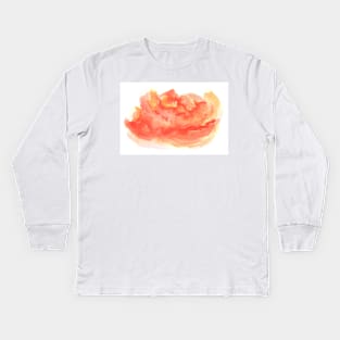 Watercolor flower, bloom, art decoration, sketch. Illustration hand drawn modern Kids Long Sleeve T-Shirt